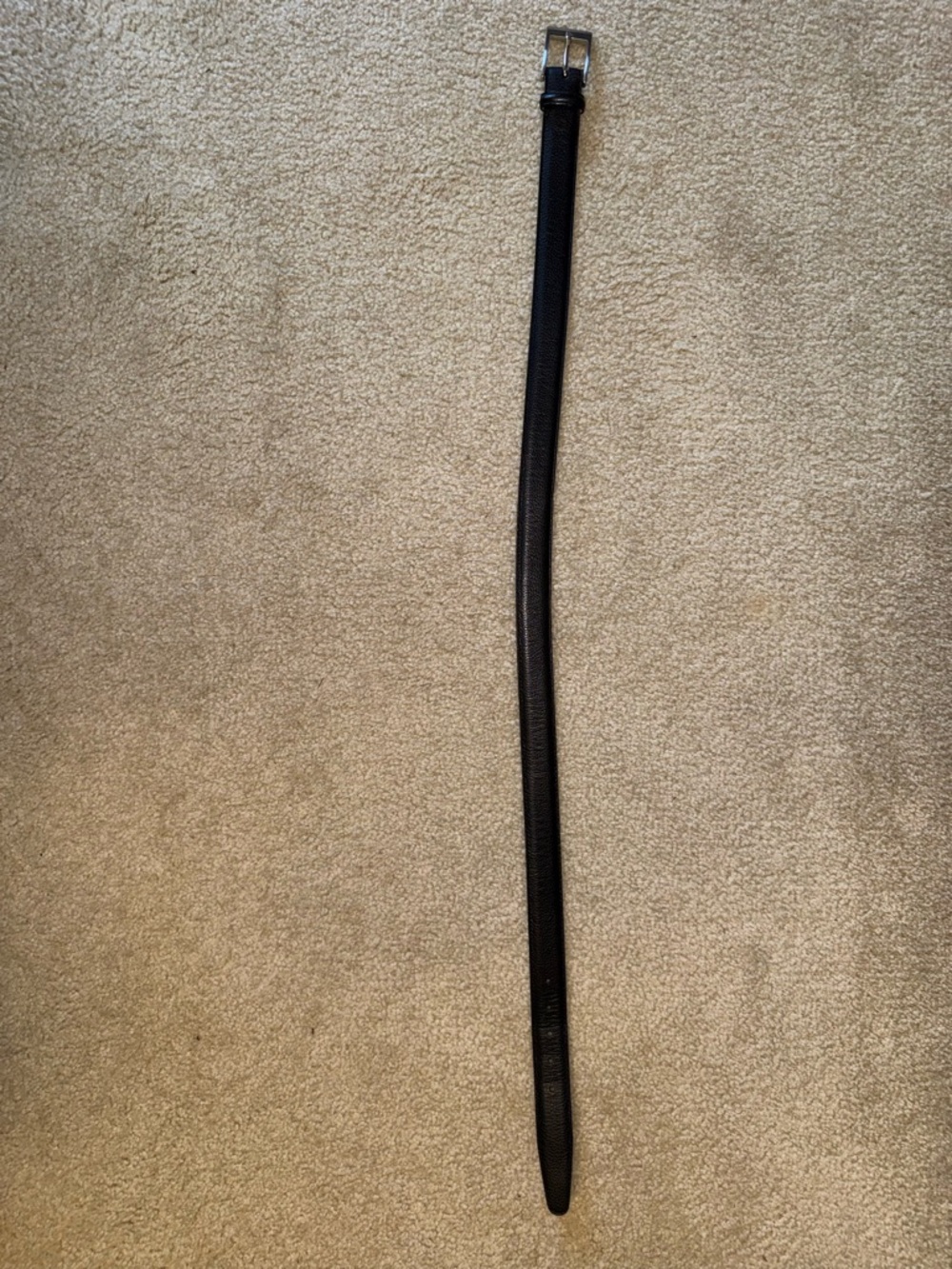 Martin Dingman Black Scotch Grain Leather Dress Belt – Size 32 (Made in Italy)